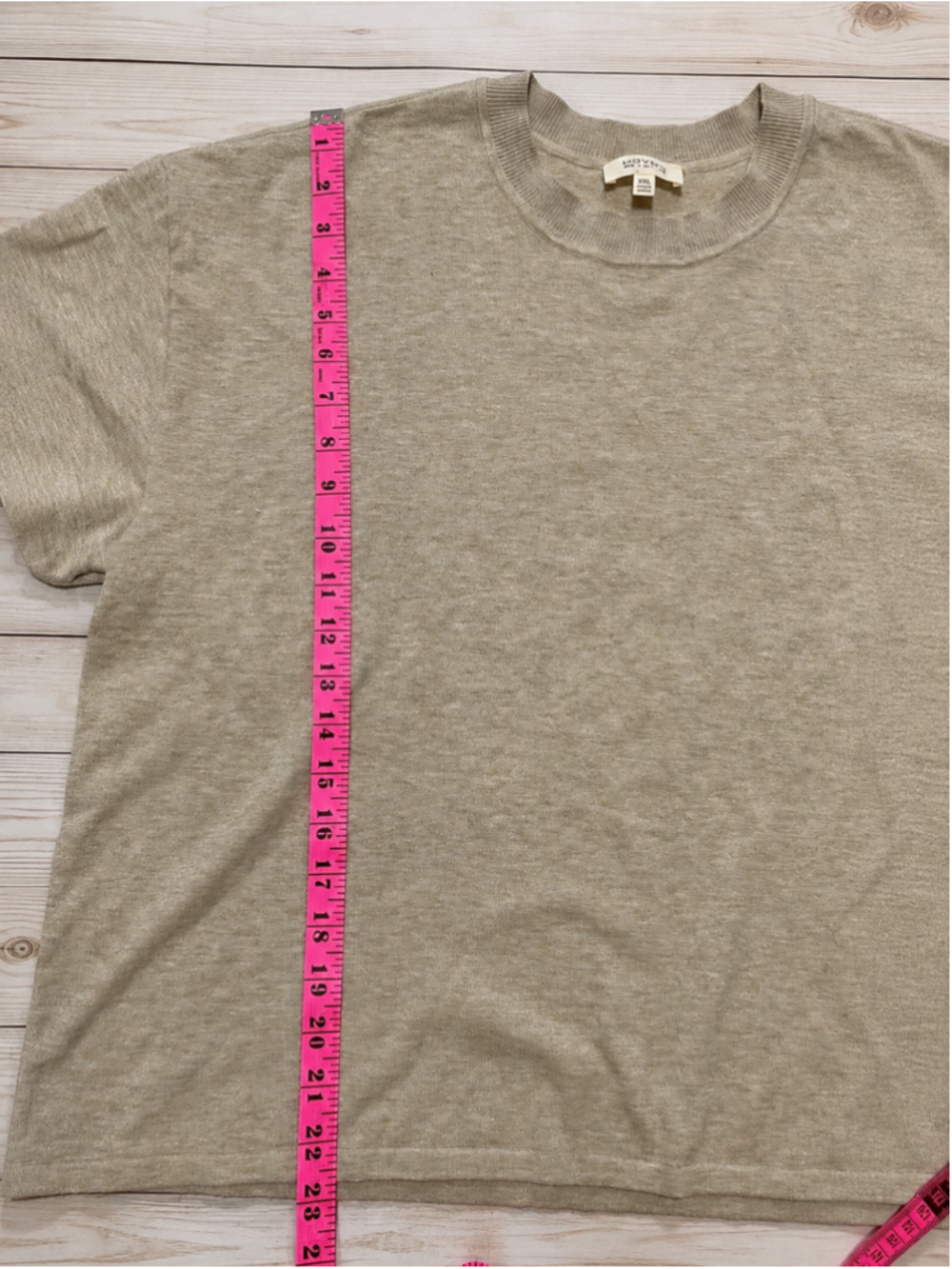Haven Well Within Women’s XXL Beige Knit Short Sleeve Top Livaeco Viscose - Picture 8 of 8